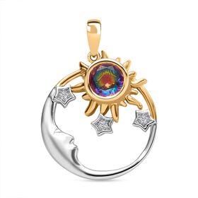Nebel Quarz und Zirkon Anhänger - 1,49 ct.