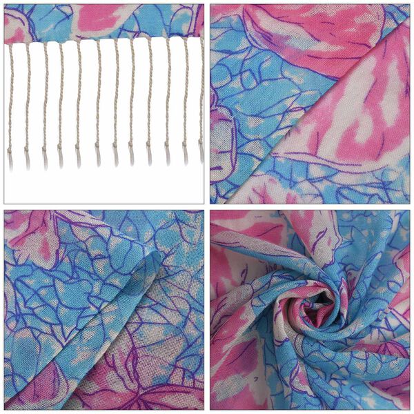 100% Merino Woll-Schal mit Quasten, 70x180cm, Mehrfarbig image number 4