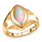 Natürlicher Äthiopischer Opal Ring 925 Silber vergoldet  ca. 1,13 ct image number 3