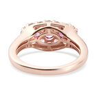 Rosa Saphir und Zirkon Ring 925 Silber rosévergoldet (Größe 16.00) ca. 1,34 ct image number 5