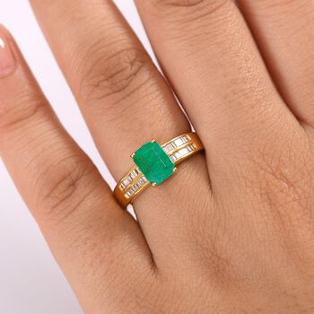 AAA Socoto Smaragd und Diamant Ring - 1,80 ct.