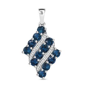 J Francis gefertigt mit SWAROVSKI- Montana und weißer Swarovski Kristall Anhänger