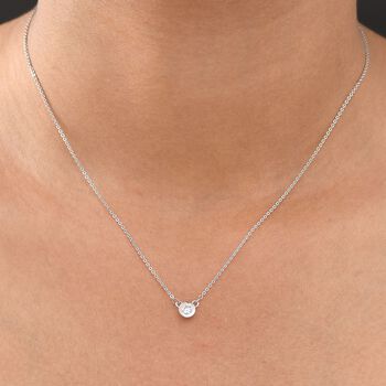 LUXURIANT SI-GH Labor Diamant 45cm Halskette, rhodiniert 925 Silber - 0,20 ct.