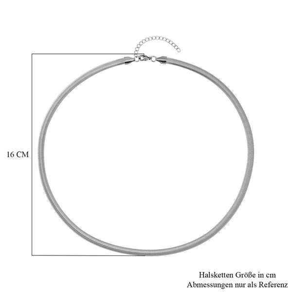 Schlangen Halskette, ca. 50 cm, Edelstahl ca. 15,00g, silberfarben image number 4