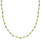 Peridot Halskette ca. 50 cm 925 Silber rhodiniert ca. 20.00 ct