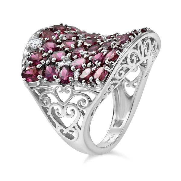 D'Joy AA nat&uuml;rlicher Rhodolith Granat und Zirkon Ring - 7,50 ct. image number 4