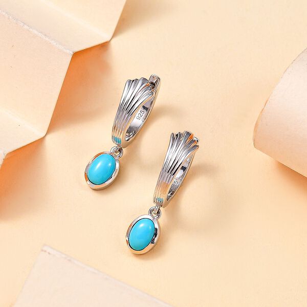 AA Sleeping Beauty T&uuml;rkis Ohrringe - 1,48 ct. image number 2