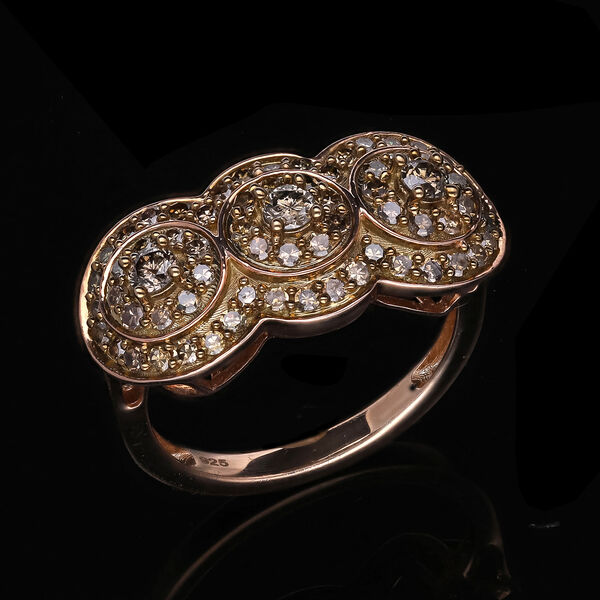 Nat&uuml;rlicher Champagner-Diamant-Ring - 1 ct. image number 2