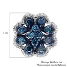 Blaue Diamant Ohrringe, 925 Silber platiniert ca. 0,25 ct image number 4
