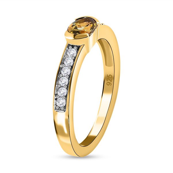 AA natürlicher, goldener Tansanit und Zirkon-Ring - 0,68 ct. image number 5