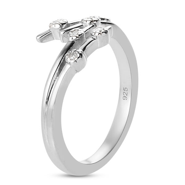 Diamant Ring 925 Silber platiniert  ca. 0,10 ct image number 5