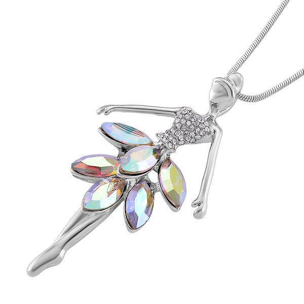 Mystischer Wei&szlig;er Kristall, Wei&szlig;er Kristall Anh&auml;nger mit Kette ca. 63.5 cm + 5 cm Extender image number 3