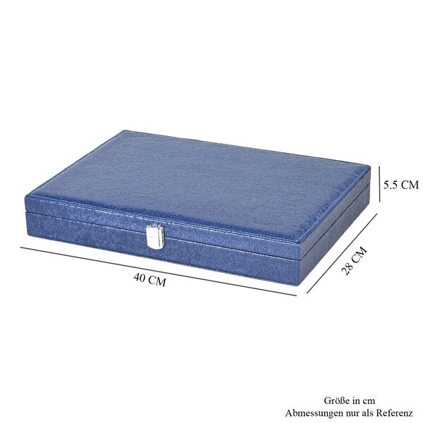 XL Premium Schmuckbox, 40x28x6 cm, blau image number 6