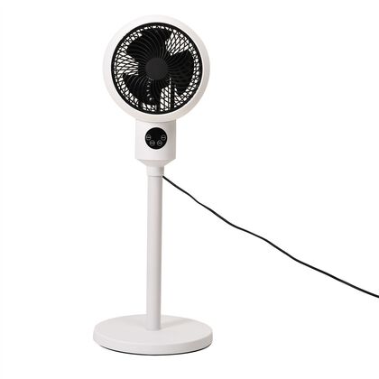 HOMESMART Standventilator mit Timer und 3 Geschwindigkeitsstufen, Weiß