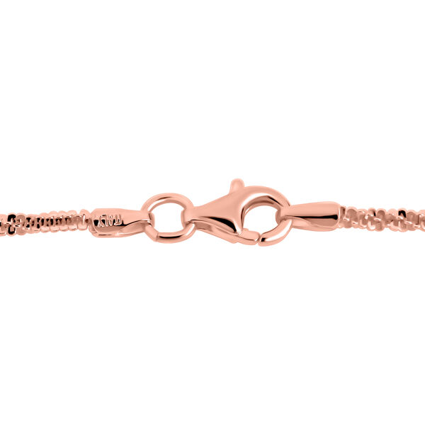 Italienische, alternierende Margarita Halskette, ca. 45 cm, 925 Silber rosévergoldet image number 3