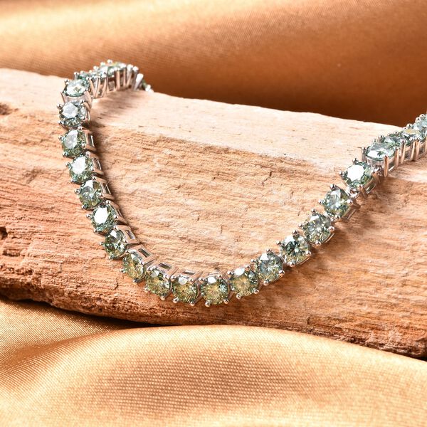 Blaues Moissanit Armband, ca. 20 cm, ca. 10,61 ct image number 2