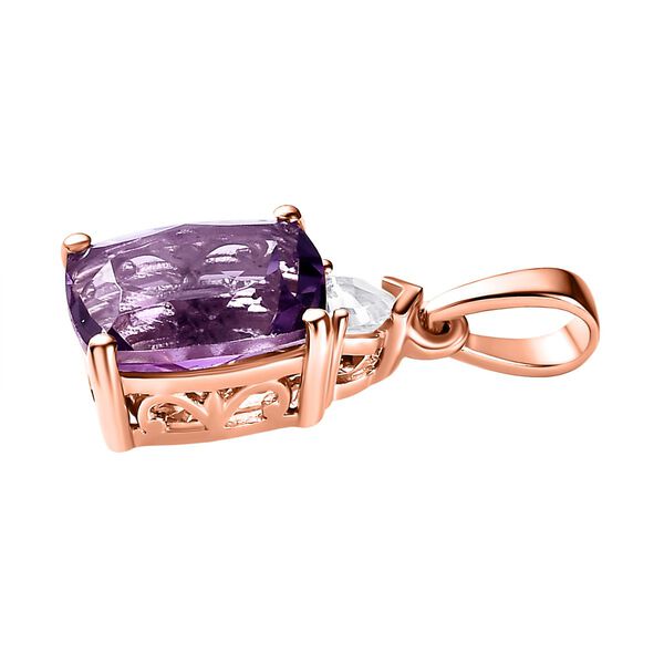Rose De France Amethyst Schmuckset 925 Silber Ros&eacute;gold Vermeil ca. 6,30 ct. image number 9