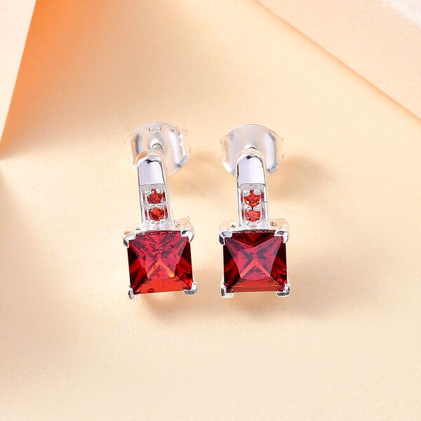 LUSTRO STELLA Granat Zirkonia Ohrringe image number 2