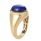Lapis lazuli Solitär Ring 925 Silber 585 Vergoldet image number 4