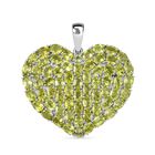 D’joy Peridot Anhänger 925 Silber rhodiniert ca. 12.04 ct