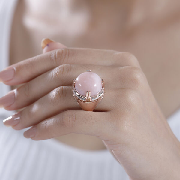 GP Royal Art D&eacute;co Collection- AA Peruanischer rosa Opal, Kanchanaburi blauer Saphir und Zirkon-Ring - 19,15 ct. image number 10