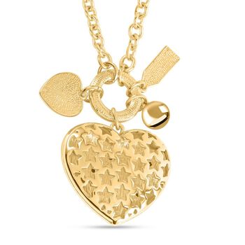 Wei&szlig;e Kristall-Herz-Charms-Halskette und Ohrringe - 1.80 ct.