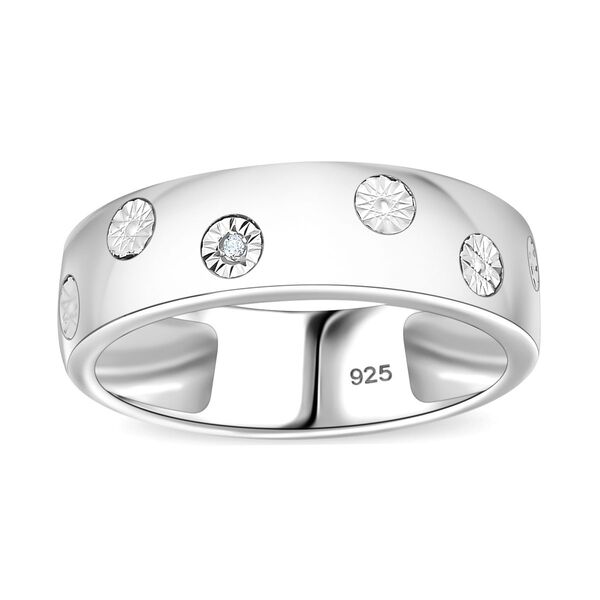 Wei&szlig;er Diamant Ring 925 Silber rhodiniert (Gr&ouml;&szlig;e 17.00) image number 4