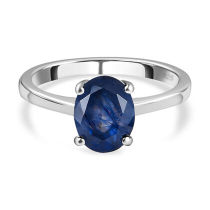 Masoala Saphir-Ring, 925 Silber platiniert, ca. 2,82 ct