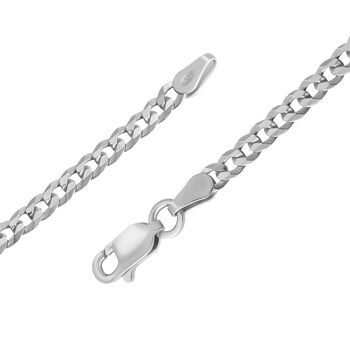 Panzerkette 56 cm in 925 Silber versilbert