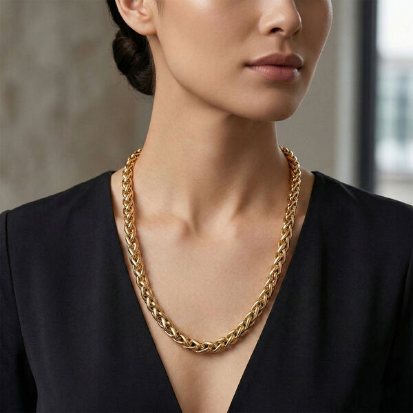 Byzantinische 50+5cm Halskette in Goldton image number 3