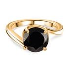 Elite Shungit Ring 925 Silber vergoldet (Größe 20.00) ca. 1,78 ct