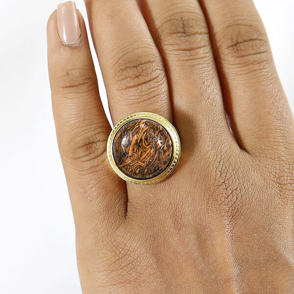 Skript Stein Ring Messing (Größe 21.00) ca. 14,66 ct image number 3