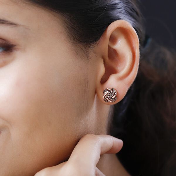 Nat&uuml;rliche Champagner-Diamant-Ohrstecker - 0,20 ct. image number 3