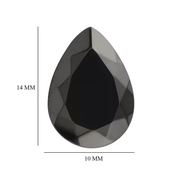 AAAA Shungit, facettiert, Tropfen 14x10 mm, 6,75 ct image number 3