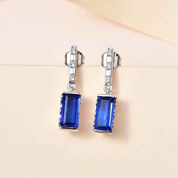 Ceylonfarbener Quarz Ohrringe, ca. 3,92 ct. image number 2