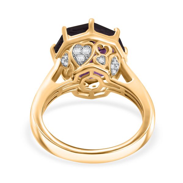 Afrikanischer Amethyst und Zirkon-Ring - 6,81 ct. image number 6