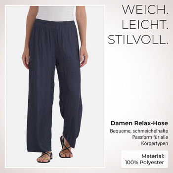 Damen Hose, Dunkelblau, Taille 32&ndash;48 cm, L&auml;nge 104 cm