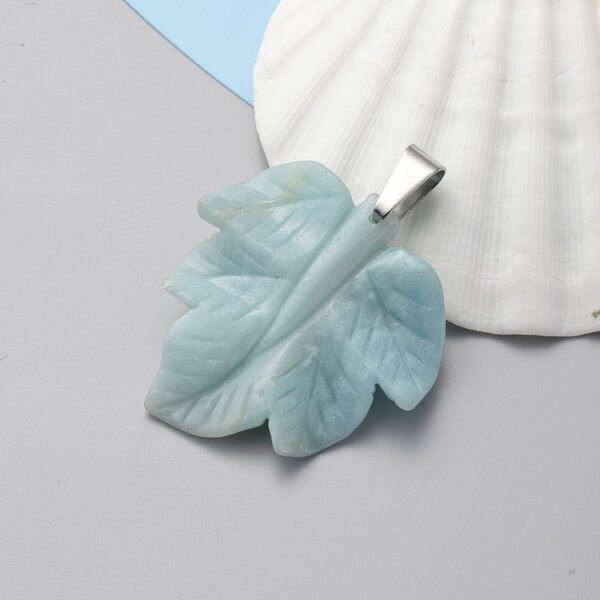 Amazonit Halskette 40 cm Edelstahl ca. 87,00 ct image number 2