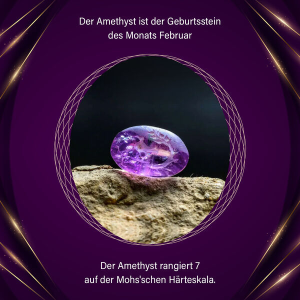 Simple Solit&auml;r afrikanischer Amethyst-Anh&auml;nger image number 9