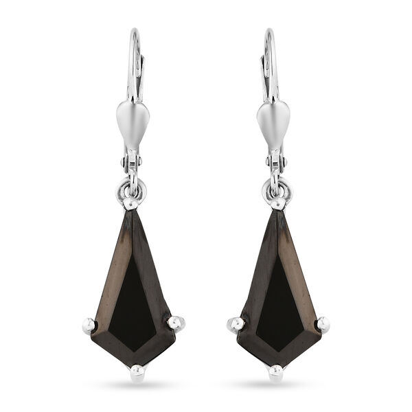 Elite Shungit Ohrh&auml;nger 925 Silber platiniert ca. 3,50 ct&nbsp;