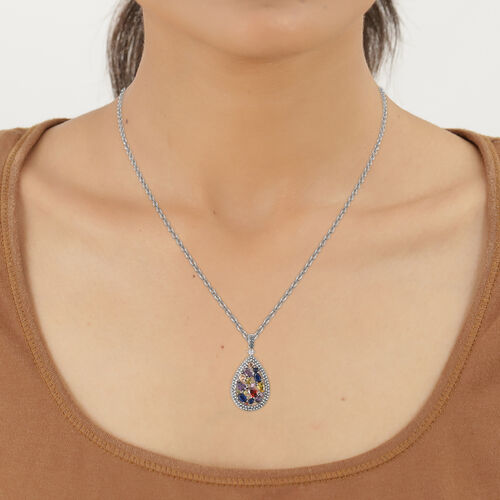 Mehrfarbiger Zirkonia und weißer Kristall-Anhänger - 14 ct. image number 1