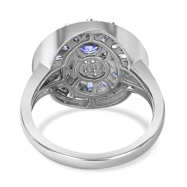 Tansanit und Zirkon Cocktail Ring - 1,76 ct. image number 6