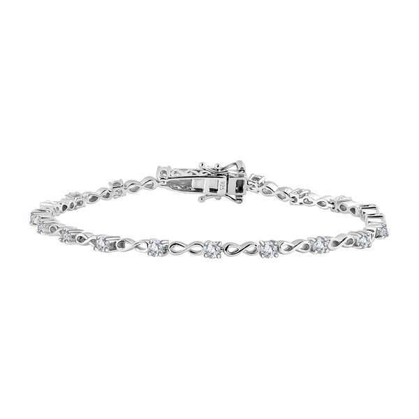 Moissanit Armband ca. 20 cm 925 Silber rhodiniert ca. 2,12 ct. image number 0