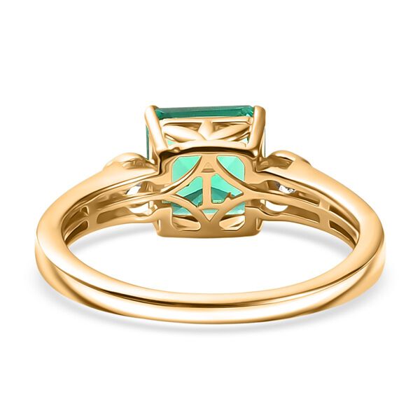 LUXURIANT AAA Labor kolumbianischer Smaragd und Labor Diamant Ring - 1,59 ct. image number 6