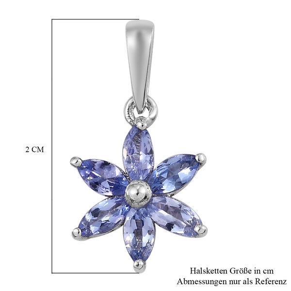 Tansanit Anh&auml;nger 925 Silber platiniert ca. 0,84 ct image number 6