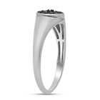 Blauer Diamant Ring 925 Silber platiniert  ca. 0,20 ct image number 3