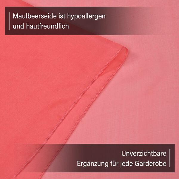 LA MAREY - Chiffonschal aus 100% Maulbeerseide in Korallfarbe image number 3