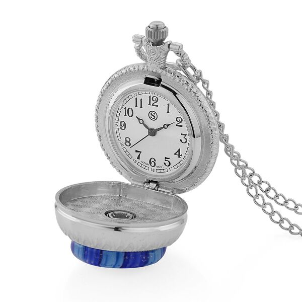 EXKLUSIVES ANGEBOT STRADA SPINNING Uhr Blaues Murano-Stil Glas mit Japanisches Uhrwerk 91.4 cm image number 3