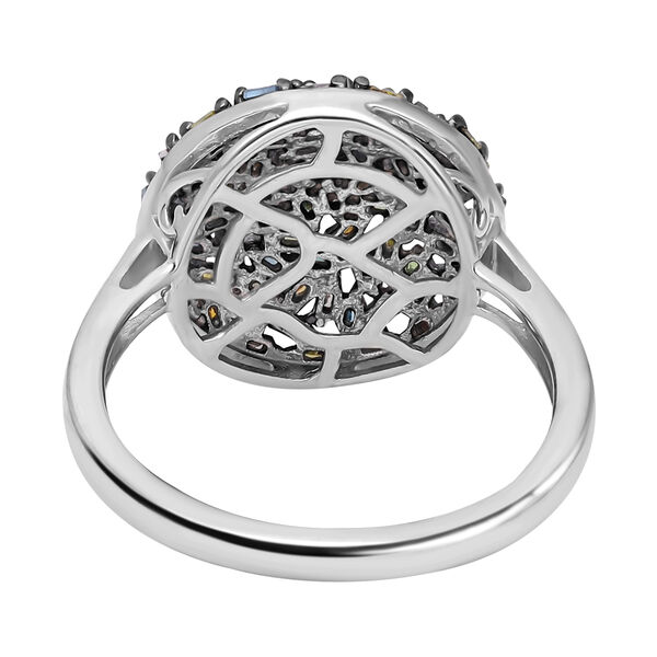 Mehrfarbiger Diamant-Ring, 925 Silber platiniert (Größe 16.00) ca. 0.50 ct image number 5