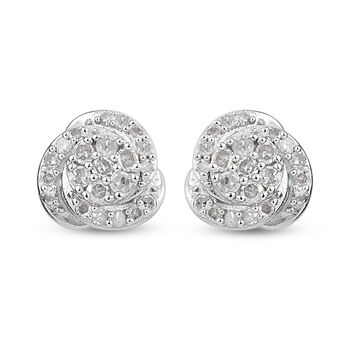Diamant Ohrstecker 925 Silber platiniert ca. 0,25 ct